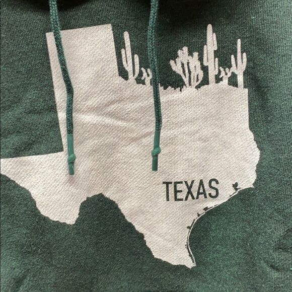 Dark Green Texas Hoodie - Picture 2 of 3